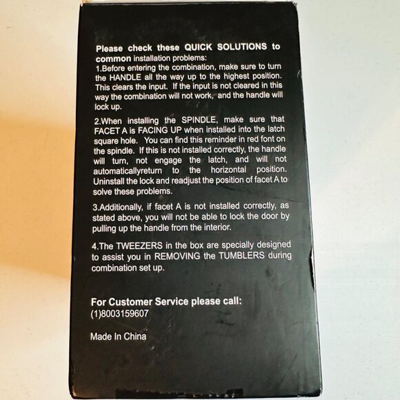 Mechanical Keyless Deadbolt Door Lock Open with Passcode or Key High Security - Picture 4 of 9